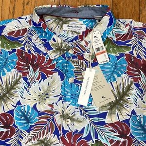 Tommy Bahama tropical shirt, size 3XLB Coconut Point Fronds Mosaic NEW